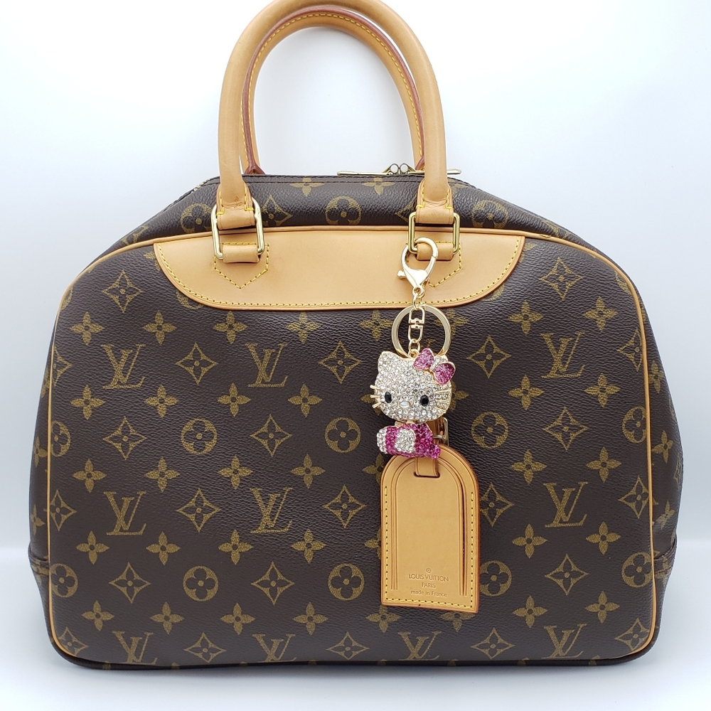 Authentic Louis Vuitton Luggage Tag with Unbranded Keycharm, Keychain 15-010426